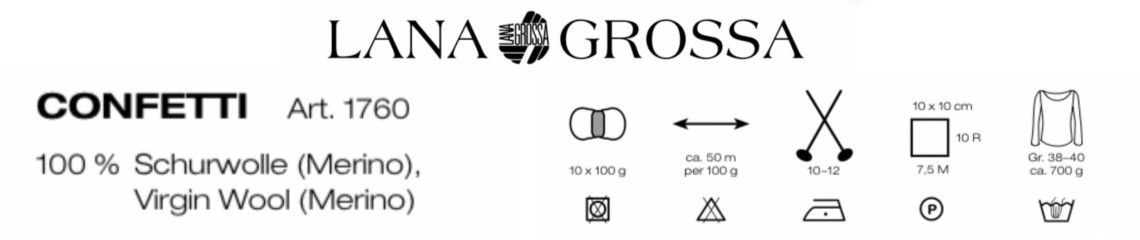 Filato Confetti 100% Lana Merino Lana Grossa Art 1760 | nemolamerceria.com