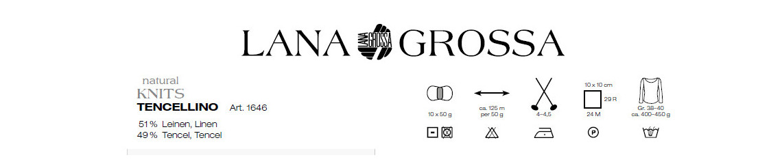 Tencellino Lana Grossa, filato lino con tencel | nemolamerceria.com